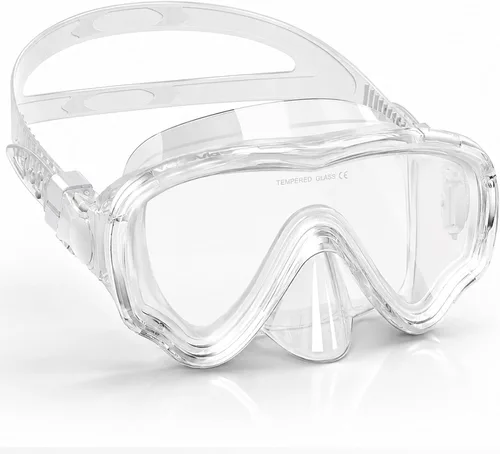 Miniatura 11 de VegoVia Gafas de natación para adultos con cubierta para la nariz, visión amplia transparente de 180°, sin fugas, máscara de buceo, gafas de piscina