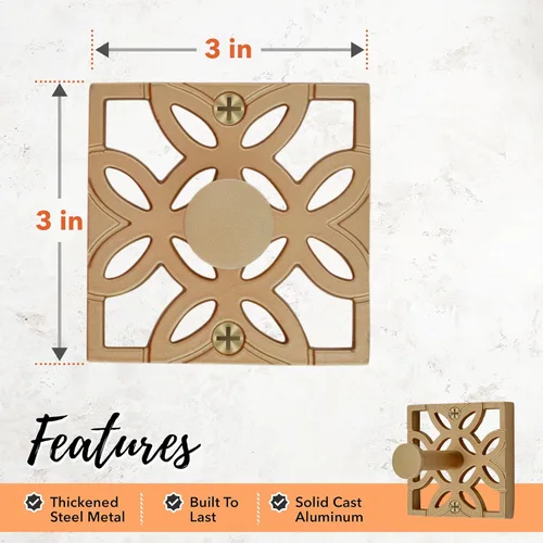 Miniatura 5 de Autumn Alley Dos Ganchos Dorados, Gancho para Toallas de Baño, Gancho para Bata Montado en la Pared - Ganchos Decorativos de Pared para Toalla