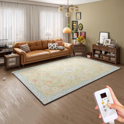 Miniatura 8 de Tapete eléctrico de grafeno, alfombra eléctrica con calefacción, calentador de piso interior con temporizador, calentamiento rápido, para oficina