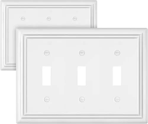 Miniatura 23 de Cubiertas de Enchufe Decorador Doble, Placas de Pared de Bronce Envejecido para Interruptor de Regulador, Enchufe GFCI y Receptáculo, Placas