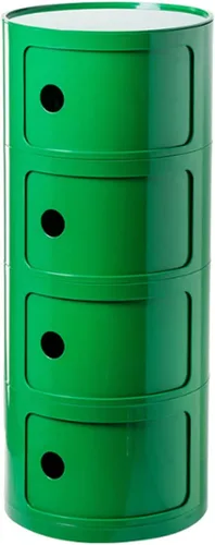 Mesita de noche redonda de plástico de 2/3/4 niveles, mueble de almacenamiento con cajones y puerta corredera, armario de noche moderno nórdico para