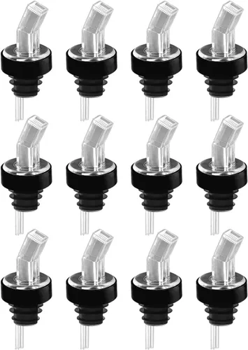 Miniatura 3 de Vertedor de botella de licor de pantalla 12 vertedores (rojo)