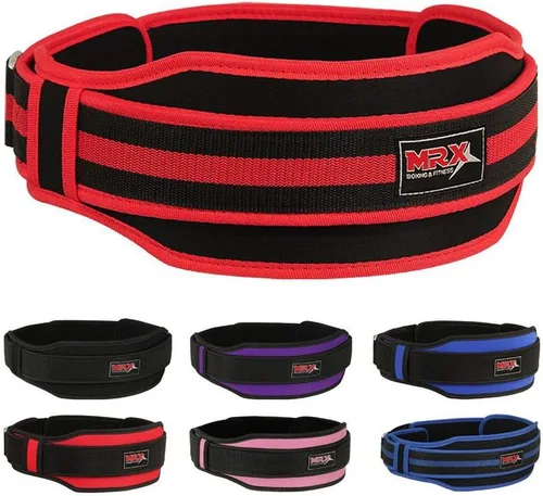 Miniatura 7 de MRX - Cinturón de levantamiento de pesas con soporte de espalda doble, entrenamiento de gimnasio, cinturones de 5 pulgadas de ancho, 11