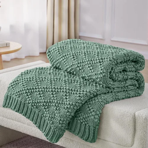 Miniatura 10 de Anysay Manta de punto con peso para adultos, manta de punto grueso con peso para dormir, 36 x 48 pulgadas, 3 libras, manta pesada transpirable