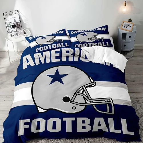 Miniatura 9 de LUVIVIHOME 2 piezas de funda de edredón de fútbol individual, ropa de cama deportiva, ropa de cama para niños, adolescentes y niños, funda de Gris