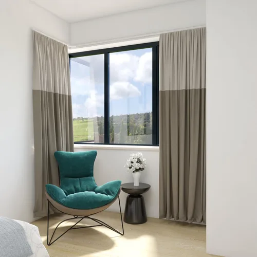 Miniatura 6 de ZSHINE Cortina de un solo riel para montaje en techo o pared, rieles de cortina resistentes para sala de estar, dormitorio y divisor de habitación