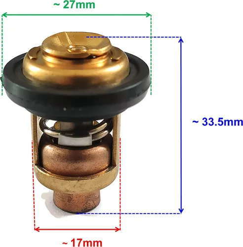 Miniatura 2 de Conjunto de termostato de motor de barco compatible con Tohatsu Nissan Mercury Mercruiser Quicksilver Outboard M NS 3.5HP - 40HP 50º 50 grados