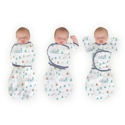 Miniatura 19 de SwaddleDesigns Saco de Envolver Omni de 6 Vías con Brazos Arriba para Recién Nacido, Más Opciones para Calmar el Reflejo de Moro, Mejora el Sueño