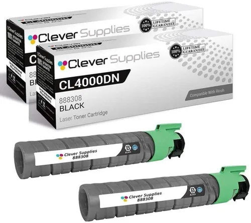 CS - Cartucho de tóner compatible para Ricoh CL4000DN 888308 Color negro láser Aficio CL4000DN Aficio SP C410DN Aficio SP C411DN Aficio SP C420DN 2