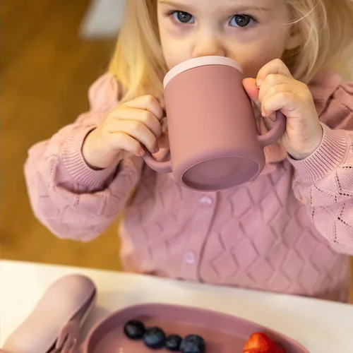 Miniatura 5 de TUM TUM Vaso entrenador de bebé de 3 vías, diseñado con especialista en alimentación, 6.1 fl oz (rosa)
