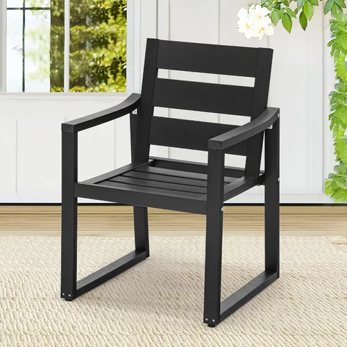 Cozyman HDPS Sillas de comedor al aire libre, 350 libras, sillas de comedor de patio con reposabrazos, sillas de cocina al aire libre para todo