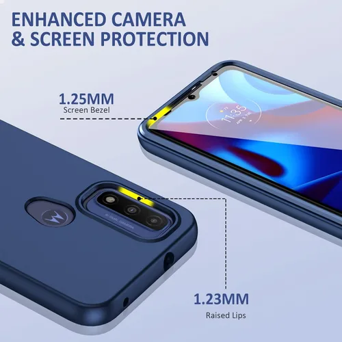 Miniatura 3 de PUJUE Funda para teléfono Motorola Moto-G Pure: G Play 2023 G Power 2022 Funda mate de silicona 360 Protección completa - Resistente parachoques