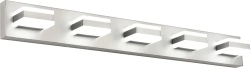 Miniatura 40 de SOLFART Luces de tocador de baño negras regulables LED modernas sobre el espejo, iluminación de baño negra para la pared del baño S8568 (5 luces)