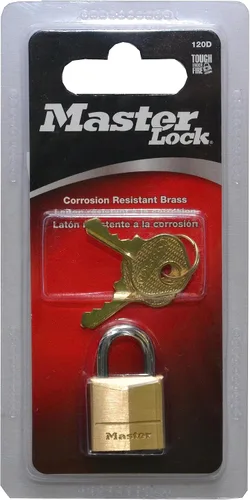 Miniatura 11 de Master Lock 120Q Candados anchos con llave, 3/4 pulgada, latón macizo, 4 unidades, 120Q