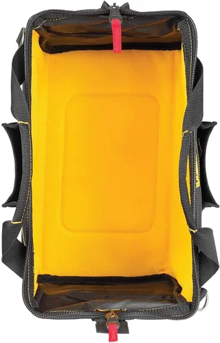Miniatura 6 de Bolsa para herramientas portátil CAT de 16 pulgadas con boca ancha, 14 bolsillos para almacenamiento y organización de herramientas, poliéster