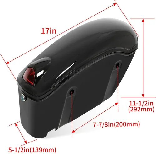Miniatura 4 de ECOTRIC - Alforjas rígidas extendidas de 5 pulgadas para maletero, compatibles con todos los modelos Harley Davidson Road King Glide Softail Touring