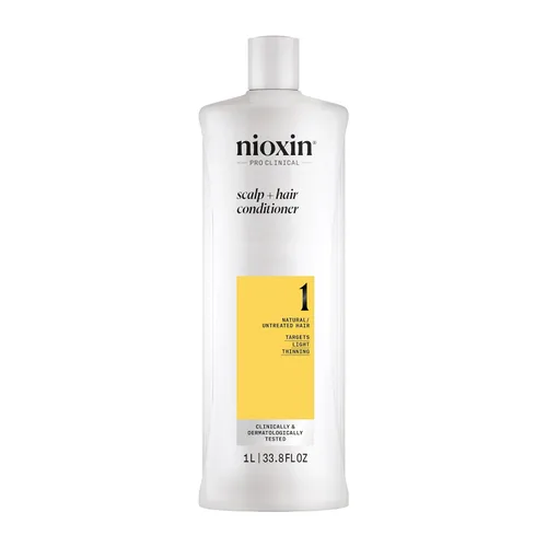 Nioxin Sistema 1, acondicionador de terapia, con aceite de menta, trata el cuero cabelludo sensible y proporciona humedad, para cabello natural con