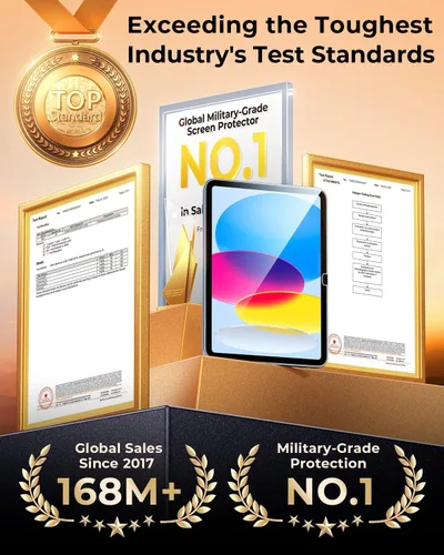 Miniatura 8 de DIMONCOAT Paquete de 2 protectores de pantalla para iPad A16 de 11 pulgadas 2025 / para iPad de 10.9 pulgadas 2022, vidrio templado con bandeja