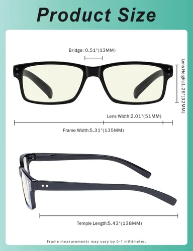 Miniatura 4 de Eyekepper Paquete de 7 lentes de lectura con bloqueo de luz azul para hombres +1.50 Bloqueador de luz azul b40 – 7 pares