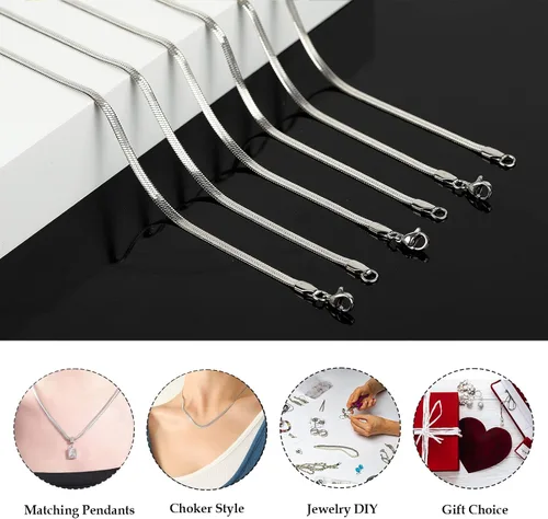 Miniatura 5 de UMAOKANG Cadena de joyería para hacer joyas, cadenas de acero inoxidable chapadas en oro, suministros para hacer joyas a granel, Acero inoxidable
