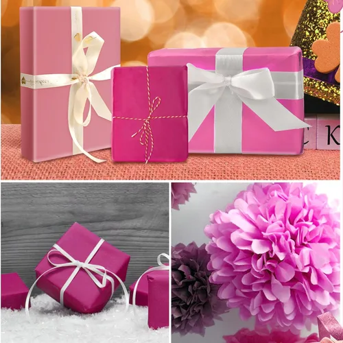 Miniatura 7 de 30 hojas de papel de seda rosa para bolsas de regalo, papel de seda rosa surtido a granel para decoración de bodas, cumpleaños, proyectos
