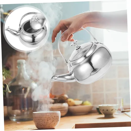 Miniatura 6 de Hervidor de té para estufa de acero inoxidable, silbido, resistente al desgaste, suministros para el hogar