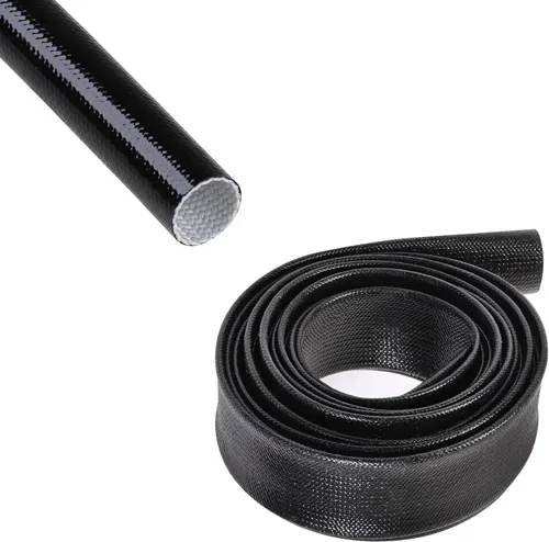 Protector de aislamiento térmico de alambre automotriz fibra de vidrio trenzado envoltura de cable recubierto de silicona manguera reemplazo de