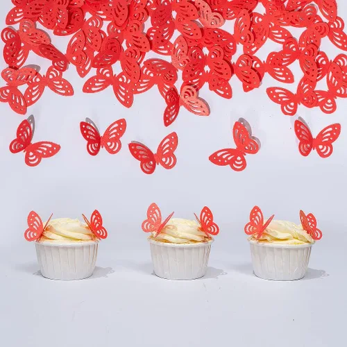 Miniatura 7 de Flores comestibles, hojas comestibles y mariposas comestibles blancas, papel de oblea, decoración de cupcakes para decorar papel de arroz