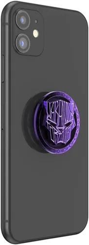 Miniatura 3 de PopSockets - Agarre para teléfono con soporte expandible, agarre adhesivo, esmalte - Wakanda Forever