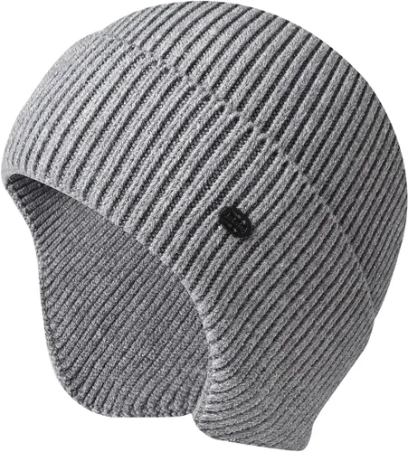 Miniatura 16 de Gorros de invierno para hombre, para exteriores, elásticos, de punto, con orejeras, resistentes al viento