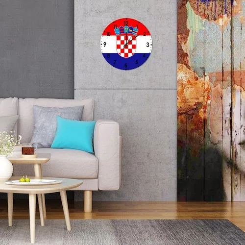 Miniatura 321 de Cheyan Reloj de pared con bandera de Canadá de 12 pulgadas, silencioso, sin tictac, de PVC, funciona con pilas, reloj redondo decorativo, regalo