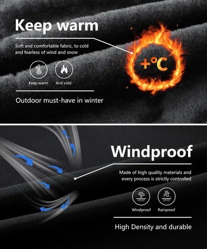 Miniatura 4 de Chaqueta de esquí de invierno impermeable para hombre, chaqueta de snowboard de invierno impermeable con capucha y forro polar resistente al viento