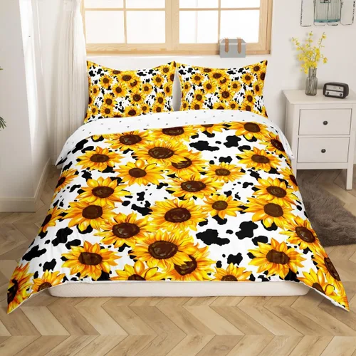 Miniatura 49 de Feelyou Juego de ropa de cama color verde azulado, tamaño individual, funda de edredón turquesa, azul, gris, grunge, degradado, para niños, niñas