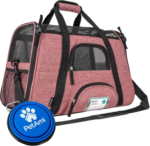 Miniatura 26 de PetAmi Transportador de mascotas aprobado por aerolíneas para gatos, transportador de perros de lados suaves para perros pequeños, suministros