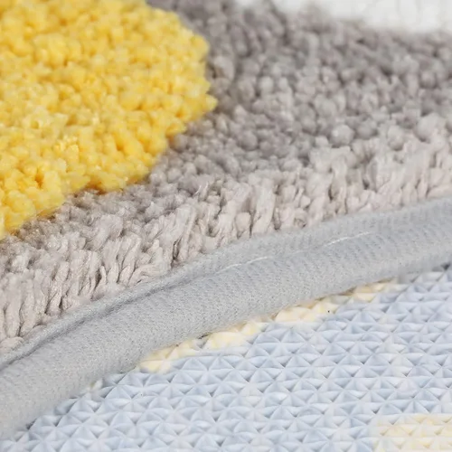 Miniatura 3 de Ankah Alfombra de baño bonita alfombra antideslizante para baño, absorbente, extrasuave, diseño adorable, 18 x 26 pulgadas, guijarros