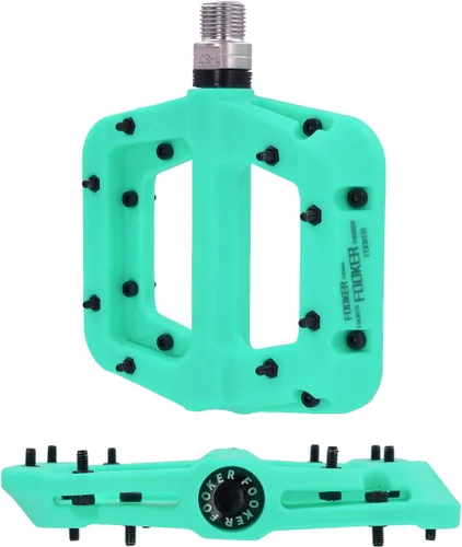 Miniatura 3 de FOOKER Pedales MTB para bicicleta de montaña, 3 rodamientos, antideslizantes, ligeros, de fibra de nailon, pedales de plataforma de bicicleta