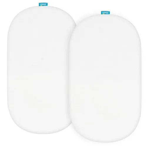 Miniatura 23 de Sábanas ajustadas de moisés compatibles con el moisés Fisher-Price Soothing Motions/Luminate y el moisés portátil Chicco LullaGo Anywhere, paquete