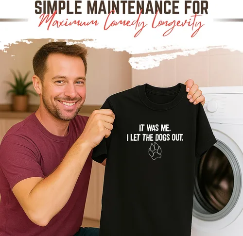 Miniatura 6 de Camiseta divertida con texto en inglés It was Me I Let The Dogs Out, regalo deportivo para mascotas