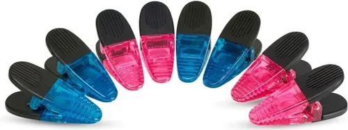 Miniatura 8 de Clips de plástico grueso con imán de neodimio - 3-1/4" de longitud - Durable versátil multiusos (transparente)