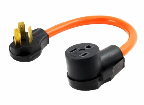 AC WORKS 10/3 STW 1.5 pies Cable adaptador de soldador 3 clavijas 10-30P enchufe de secadora a 6-50R salida de soldador WD1030650-018