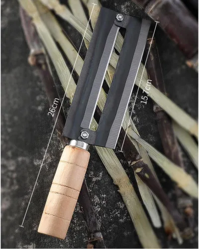 Miniatura 5 de Cuchillo pelador de caña de azúcar, pelador de piña de acero al carbono, cortador de caña de azúcar, cuchillo de cepillado de artefactos con mango