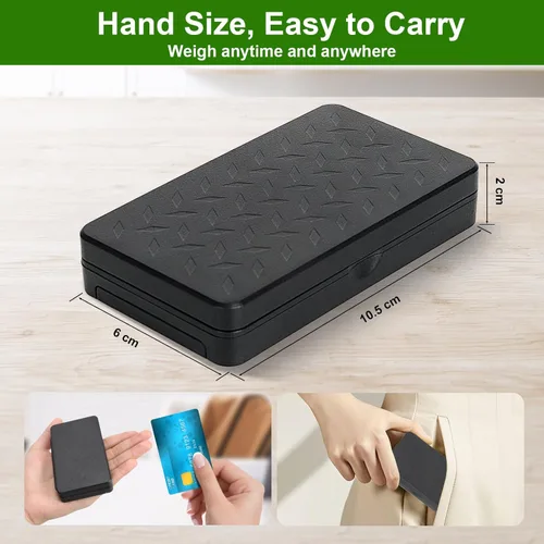 Miniatura 3 de Báscula digital de miligramo de 0.00 oz/1.76 oz, microbáscula portátil con pantalla, báscula de laboratorio de alta precisión para polvo