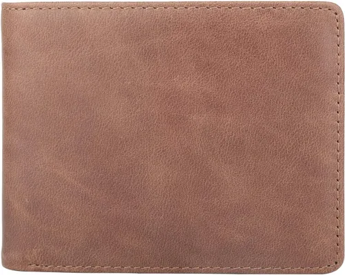 Miniatura 49 de HIMI - Cartera elegante de cuero auténtico para hombre, con bloqueo de interferencia de radiofrecuencia (RFID), con 2 ventanas para identificación