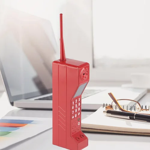 Miniatura 2 de Teléfono celular vintage, adorno retro de ladrillo para teléfono celular, accesorios de teléfono de ladrillo de la vieja escuela, modelo retro
