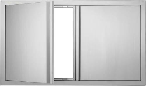 Miniatura 12 de VEVOR Puerta de acceso para barbacoa, 17 pulgadas de ancho x 24 pulgadas de alto, cocina individual al aire libre, montaje empotrado de acero