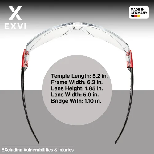 Miniatura 6 de Anteojos de seguridad SG100 ANSI Z87.1, antivaho y resistentes a los arañazos, protección UV400, ligeros, patillas ajustables, lentes