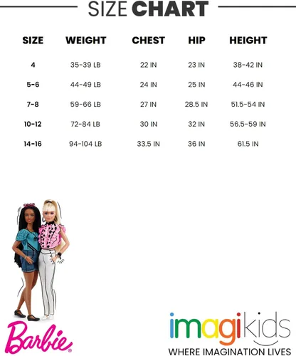Miniatura 7 de Barbie Conjunto de pijama y pantalones para niñas pequeñas a grandes