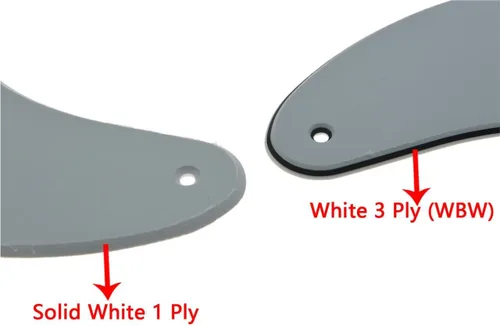 Miniatura 4 de KAISH - Carcasa de 8 agujeros para guitarra Tele Humbucker, golpeador blanco de 3 capas para Telecaster de EE. UU./México