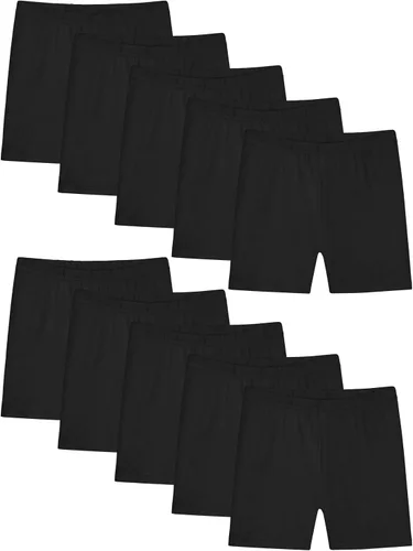 Resinta - Paquete de 10 pantalones cortos de ciclismo para niñas, con volante de cartón, pantalones cortos de baile para niñas pequeñas, multicolor