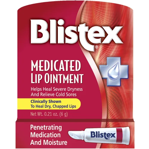 Blistex Medicated Lip Ointment, 0.21 Ounce Tube, Pack of 24 – Relieves Cold Sores & Helps Heal Dry Chapped Lips, Pain Relief from Lip Sores &